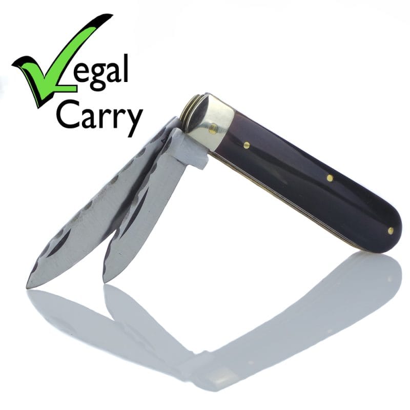 A. Wright & Son 41 Buffalo Twin Blade Gentleman's Scallop Back - 7.1cm | SportingCutlery.co.uk