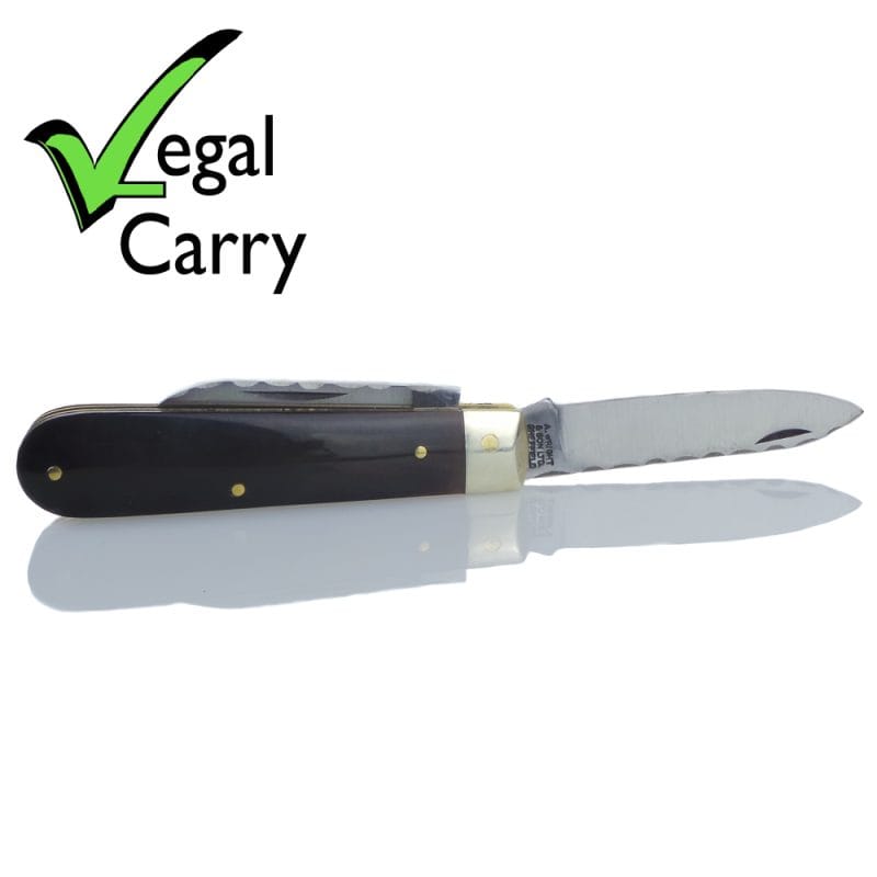 A. Wright & Son 41 Buffalo Twin Blade Gentleman's Scallop Back - 7.1cm | SportingCutlery.co.uk