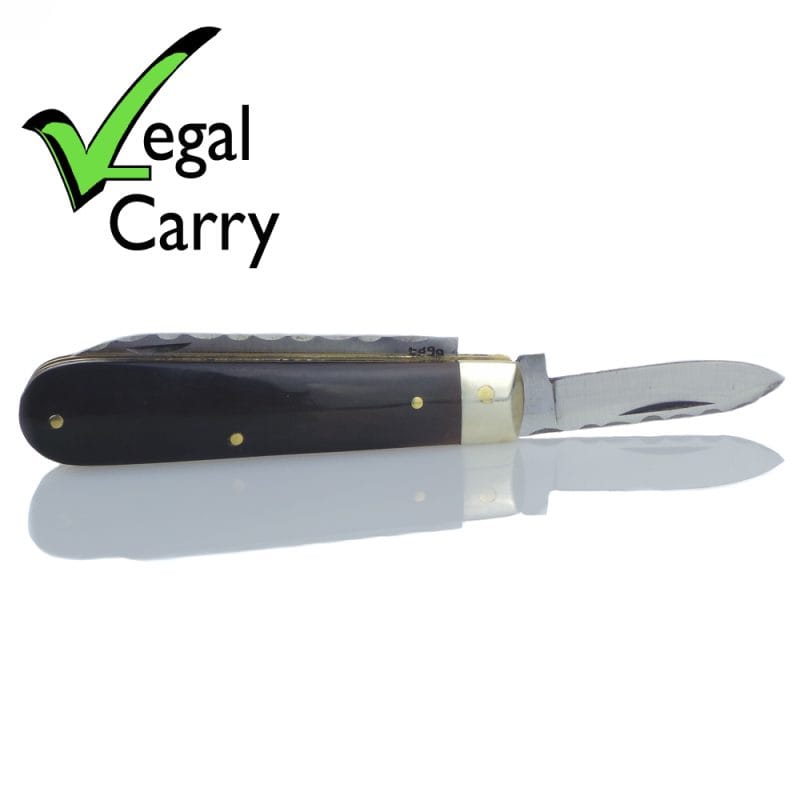 A. Wright & Son 41 Buffalo Twin Blade Gentleman's Scallop Back - 7.1cm | SportingCutlery.co.uk