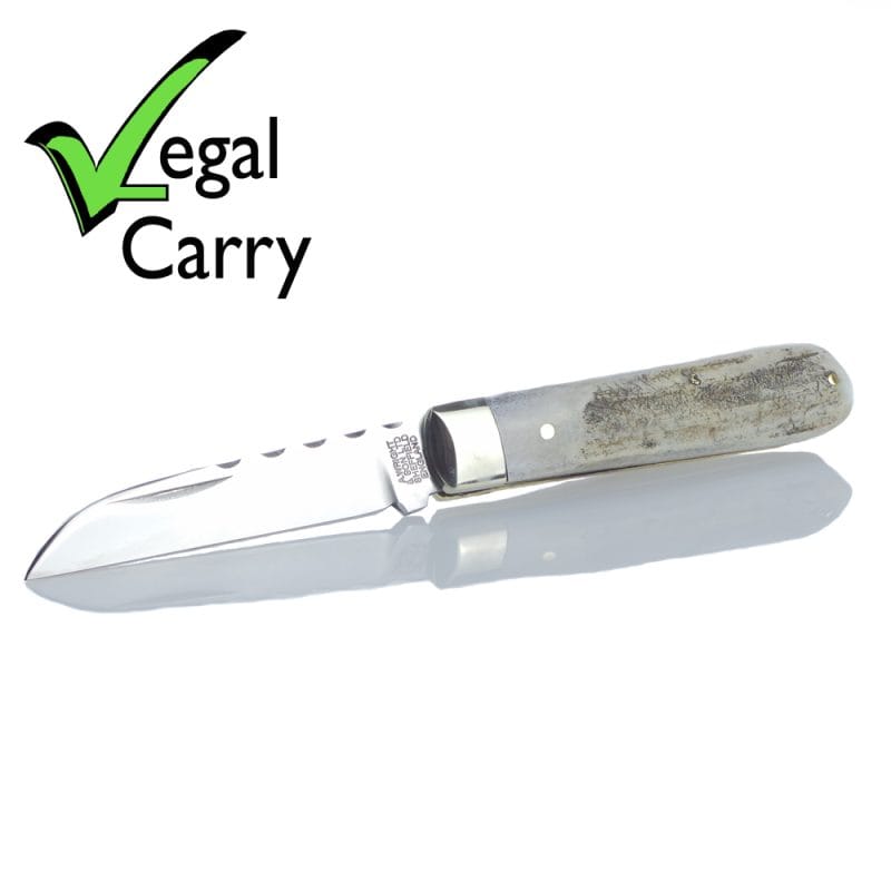 A. Wright & Son 31S/TWB Stag Lambfoot Pocket Knife - 7.1cm Blade | SportingCutlery.co.uk