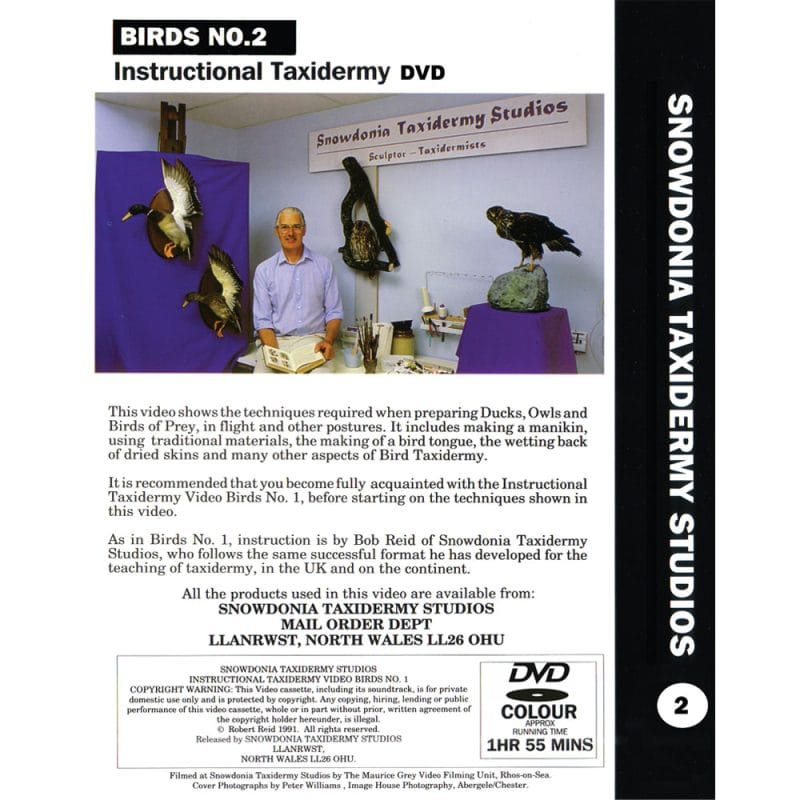 Taxidermy Instructional DVD - Birds No.2 | SportingCutlery.co.uk
