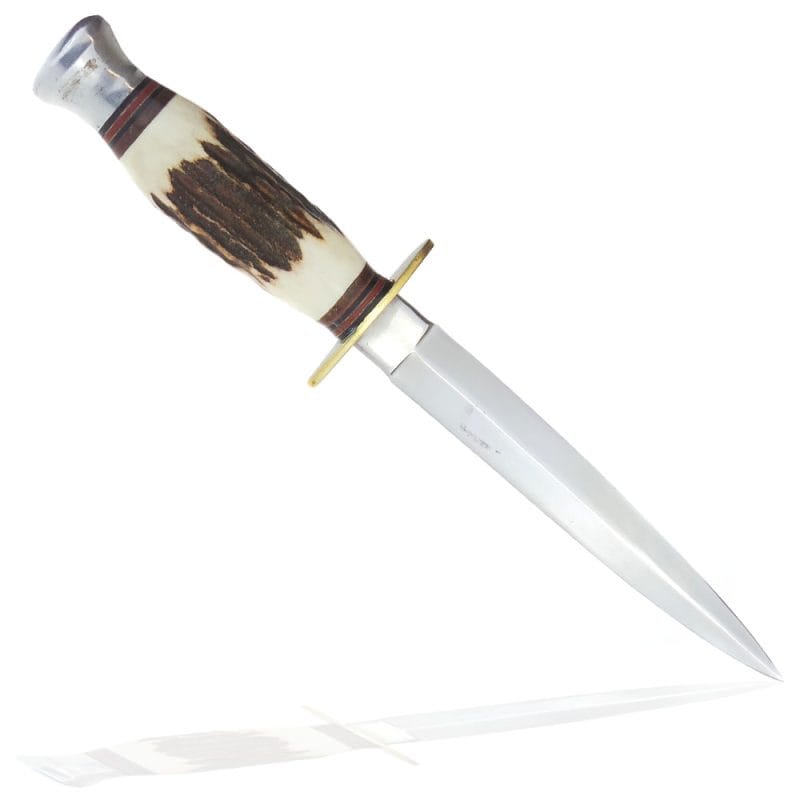 M M Slater Commando Dagger with Antler Handle | SportingCutlery.co.uk