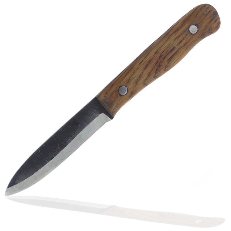 Bushcraft Knife with Oak Handle and Leather Sheath | SportingCutlery.co.uk