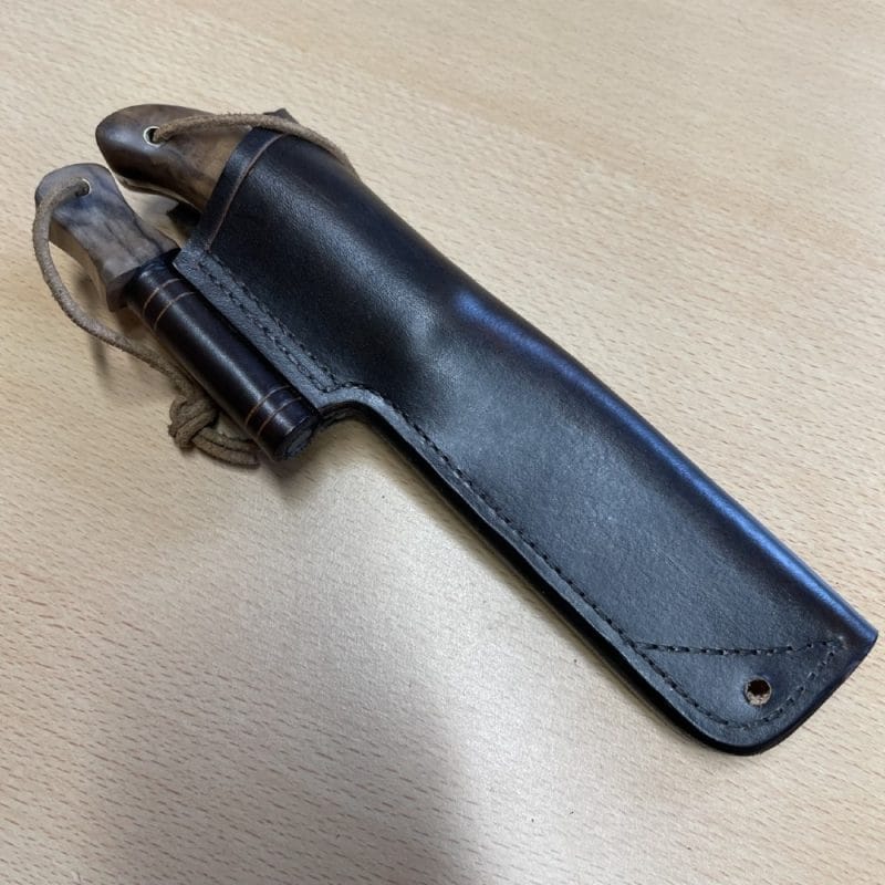Gary Mills Lynx Bushcraft Knife with Leather Sheath - Firesteel Edition | SportingCutlery.co.uk