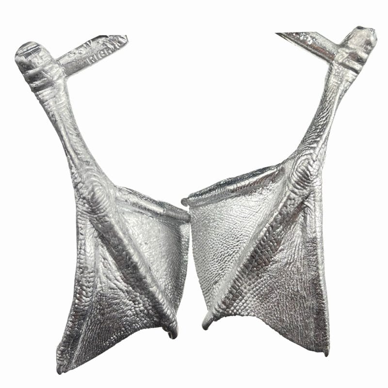Pewter Bird Feet Teal Floating/retracted