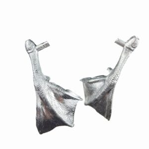 Pewter Bird Feet Mandarin Duck - Floating
