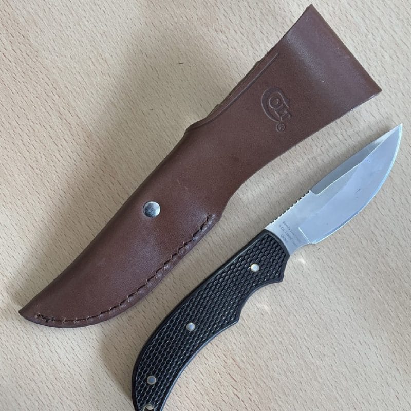 Colt Ridge Runner Full Tang Skinner with Wood Handle and Leather Sheath - Image 3