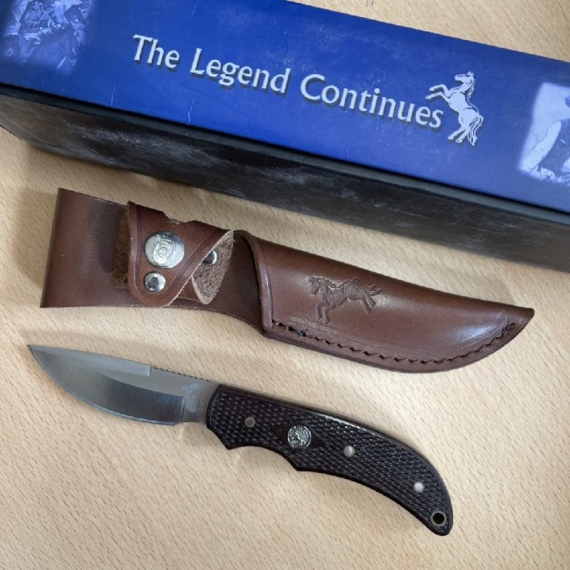 Colt Ridge Runner Full Tang Skinner with Wood Handle and Leather Sheath