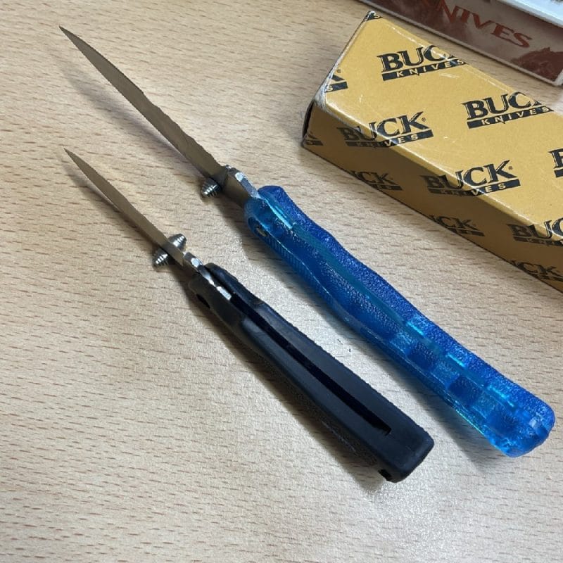 Buck Lite B444 Serrated Aqua and Buck Mini Protege B455-FX-0 both Boxed and Unused - Image 5