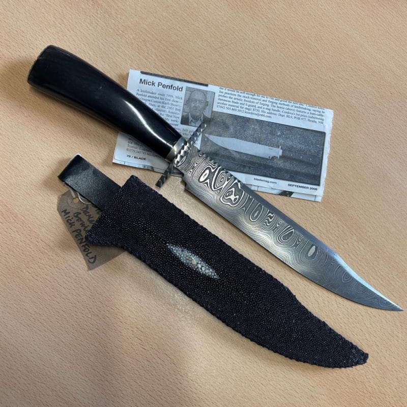 3542a Penfold Custom Damascus Bowie