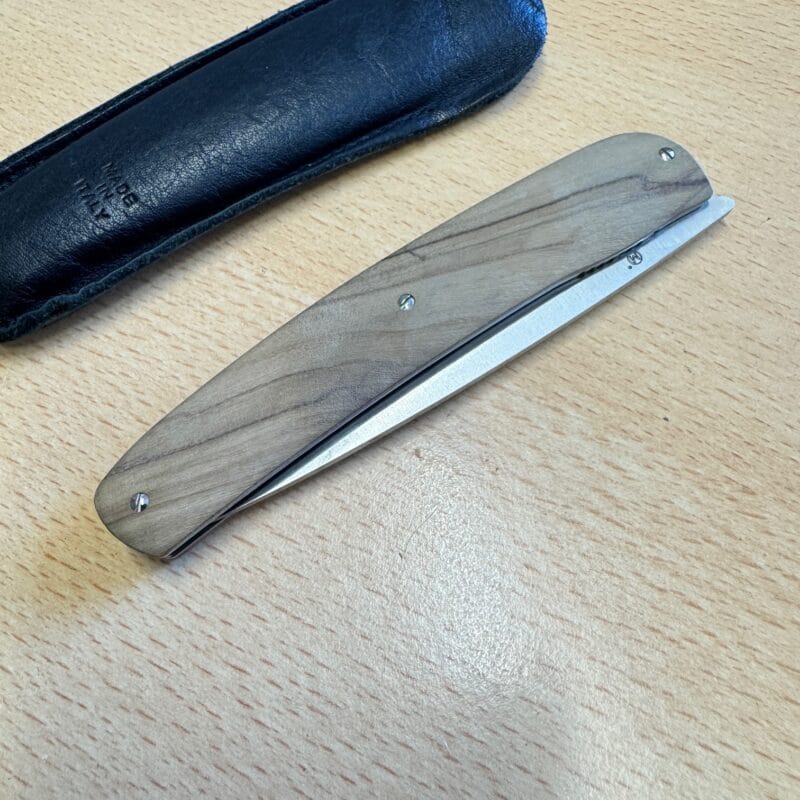 Maserin Folder wood handle leather pouch - Image 4