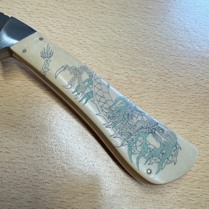 Fixed Blade knife with leather sheath - Image 4