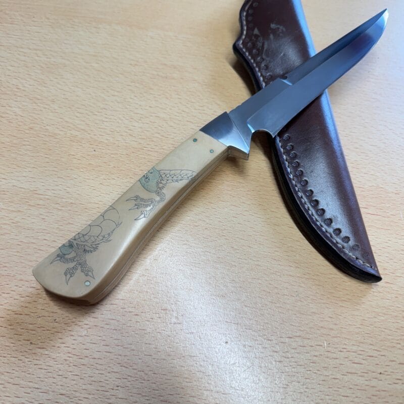 Fixed Blade knife with leather sheath - Image 5