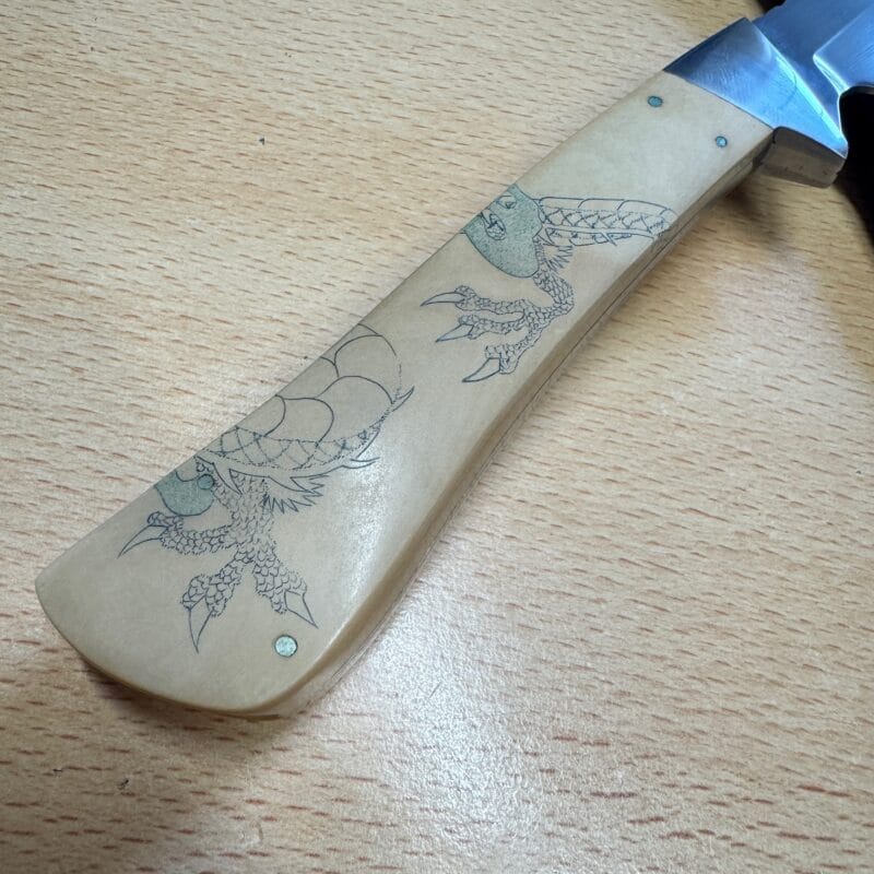 Fixed Blade knife with leather sheath - Image 6