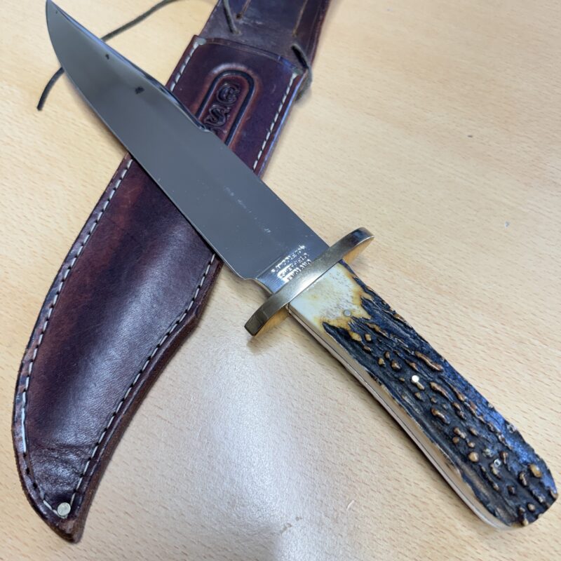 Hand Forged Stag Handle Bowie Knife Marked R. Middleton - Image 6