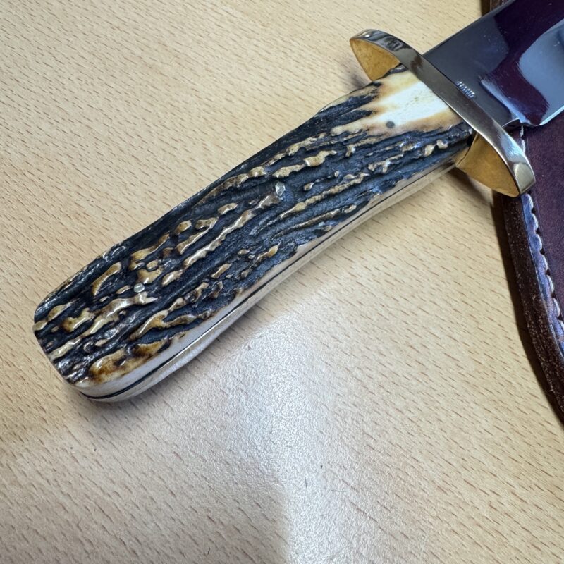 Hand Forged Stag Handle Bowie Knife Marked R. Middleton - Image 3