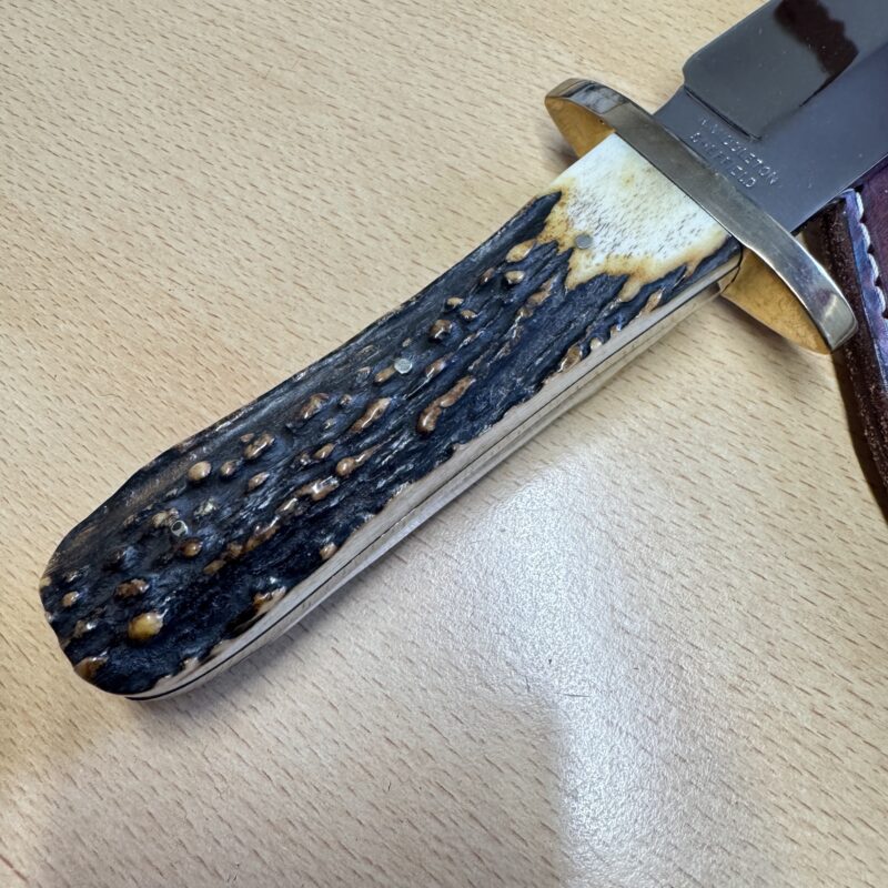 Hand Forged Stag Handle Bowie Knife Marked R. Middleton - Image 2