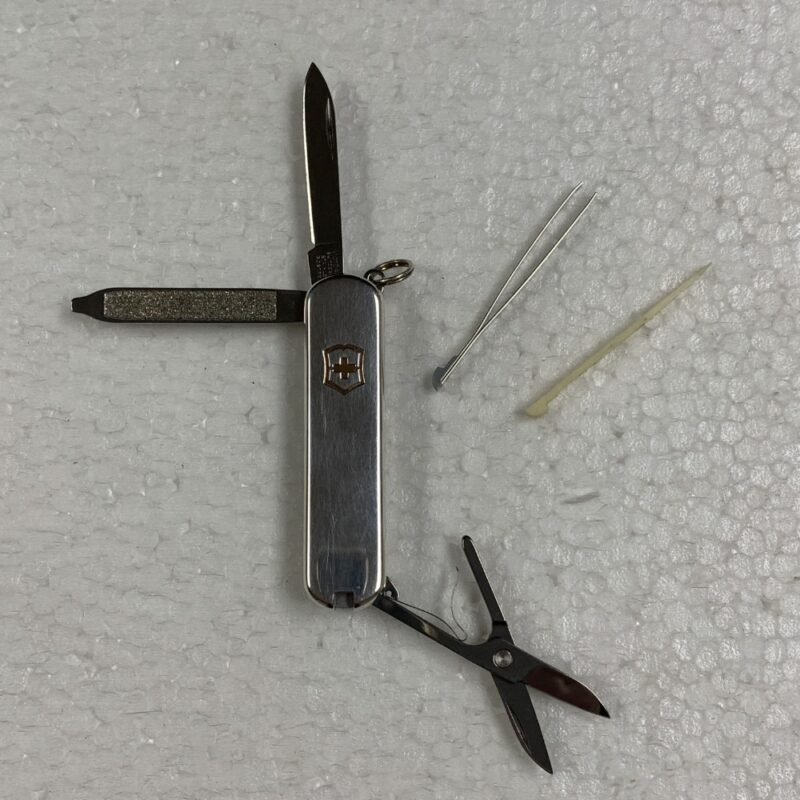 Vintage Tiffany & Co. silver-plated Swiss Army small 2.1/4” 5.7cm long penknife multi-tool pocket knife with Victorinox blade. - Image 2