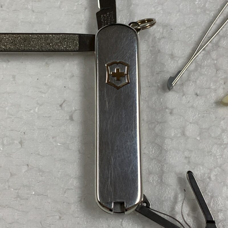 Vintage Tiffany & Co. silver-plated Swiss Army small 2.1/4” 5.7cm long penknife multi-tool pocket knife with Victorinox blade. - Image 3