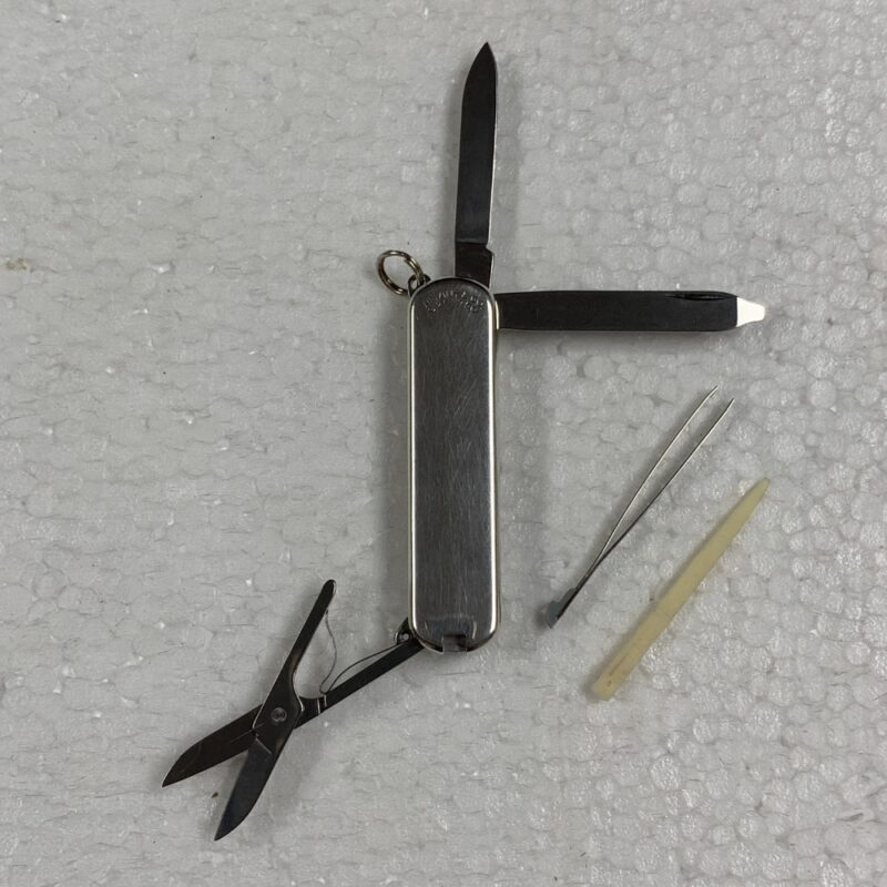 Vintage Tiffany & Co. silver-plated Swiss Army small 2.1/4” 5.7cm long penknife multi-tool pocket knife with Victorinox blade. - Image 7