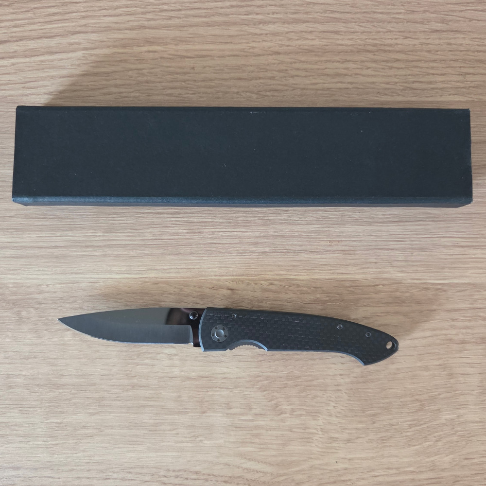Black Dog Folding Knife Ceramic Blade Carbon Fibre Folding Knife