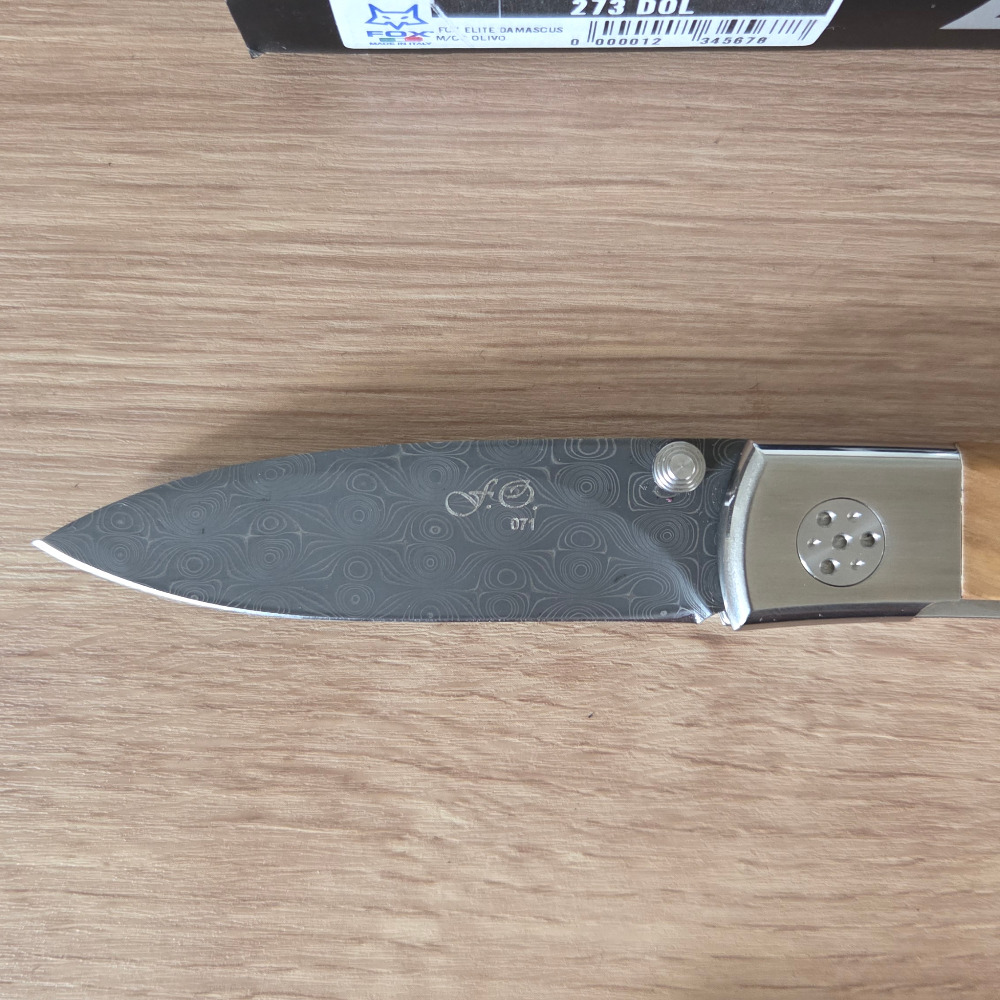Fox Elite Damascus Folding Knife - Image 2