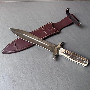 Cudeman Rehalero 104‑C Hunting Knife (Stag/Deer Handle)
