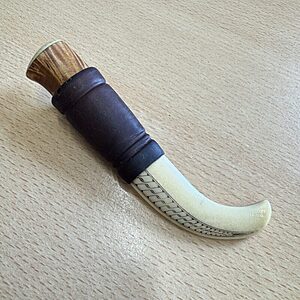 Traditional Sami Knife Swedish caribou antler & leather sheath