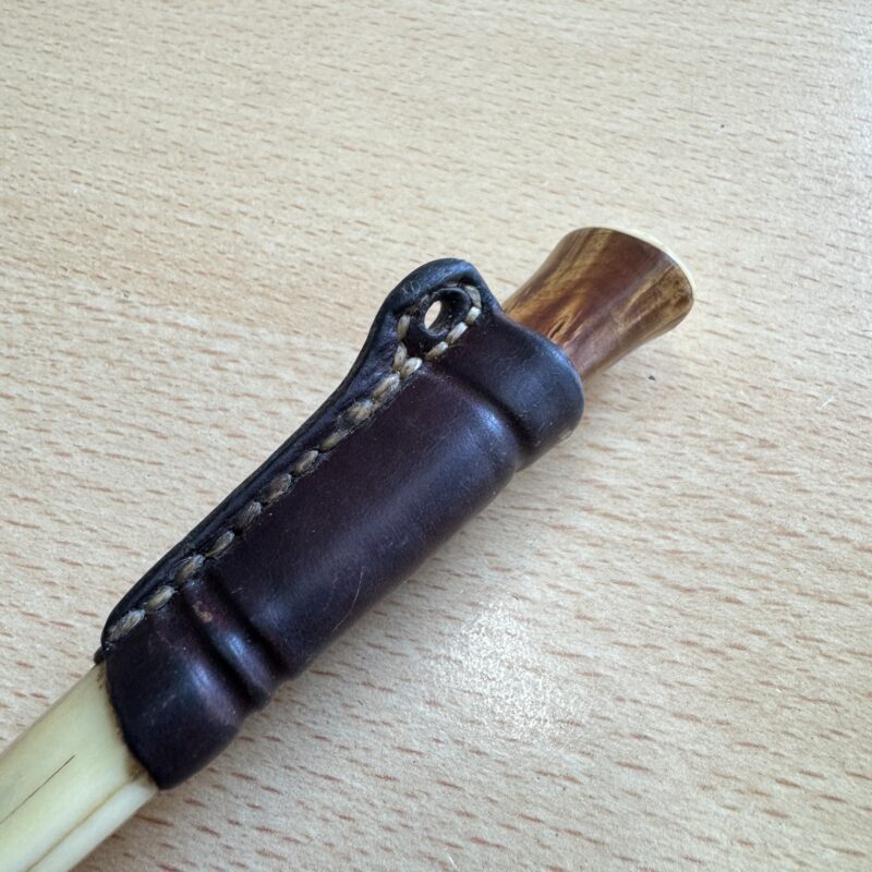 Traditional Sami Knife Swedish caribou antler & leather sheath - Image 5