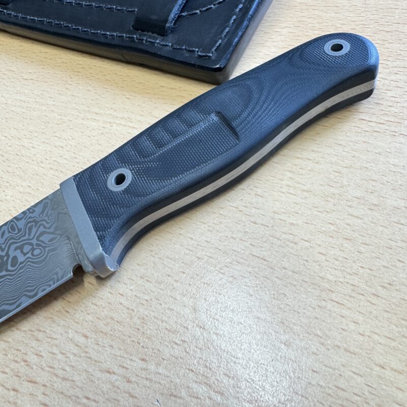 Raven Damascus Knife with Micarta Handle by Rob Bayley - Image 5
