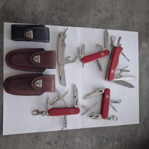 A collection of Swiss Army knives
