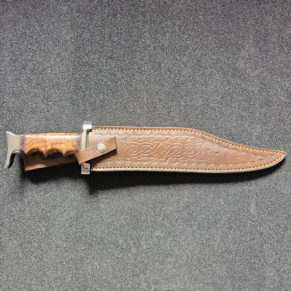 Custom Bowie Knife 18.15" with Leather Sheath - Image 2