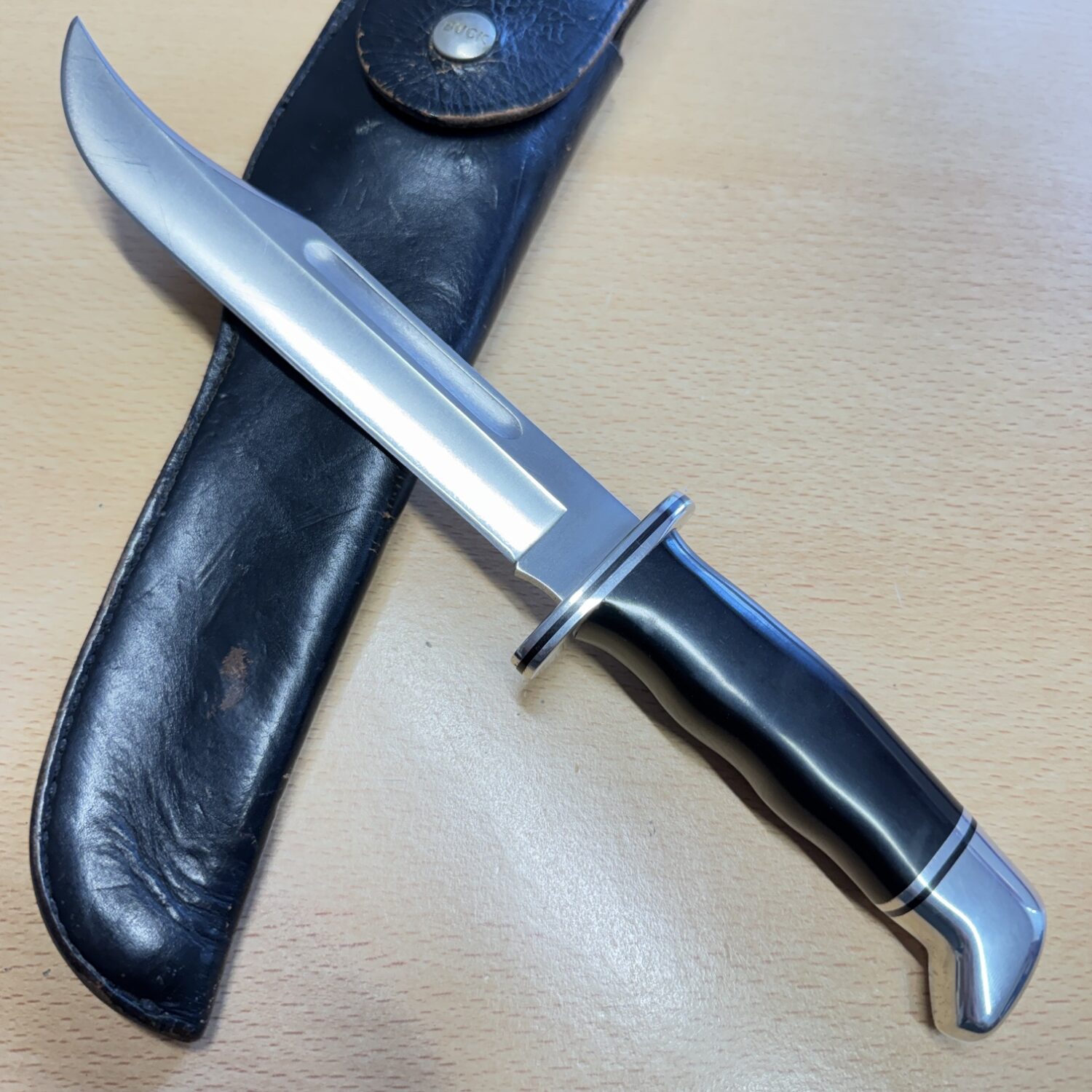 Buck 120 With Leather Sheath - Image 4